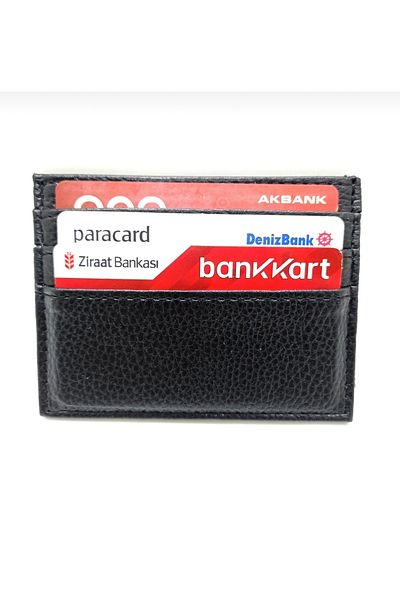 Şener collection Stylish Unisex Slim Card Holder - Minimal Compact Design, 6 Card Capacity