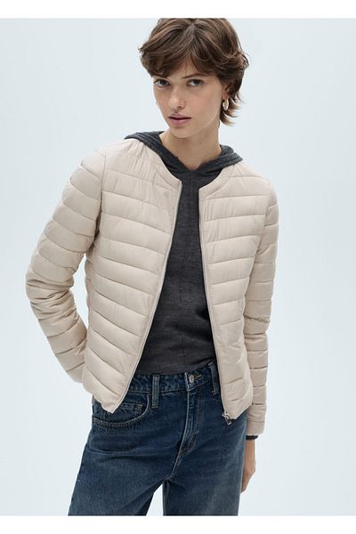 MANGO Woman Short Quilted Anorak with Pockets
