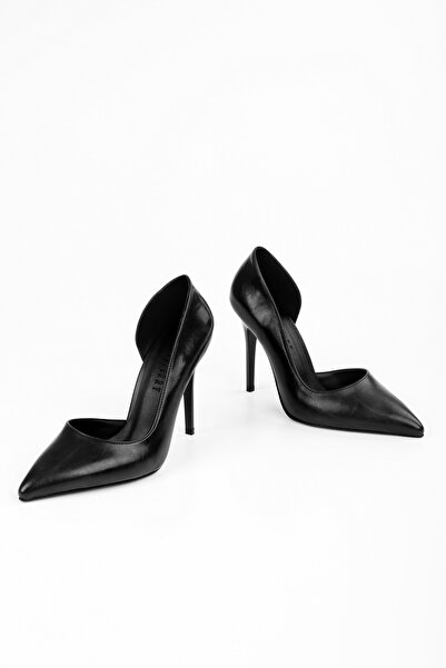 Shoeberry Dámské Massy Black lesklé jehlové podpatky