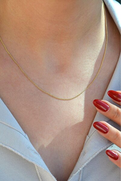Sacce Scarves&Accessories Gold Renkli Rodyum Zincir Uç İçin Kolye Zinciri Gold