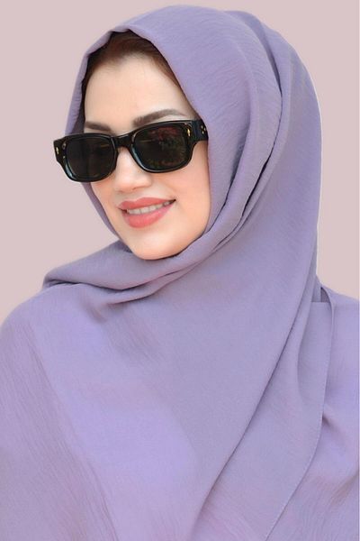 Sacce Scarves&Accessories Lilac Crinkle Shawl - Non-Ironing Fabric