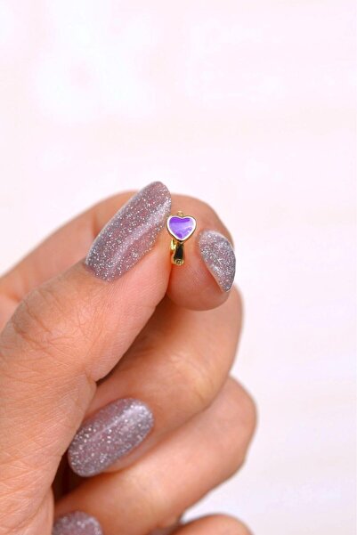 Sacce Scarves&Accessories Mor Kalpli Halka Tragus Piercing Helix Kıkırdak Küp...