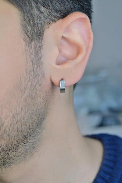 Sacce Scarves&Accessories Men's Steel Pentagonal Earring Single