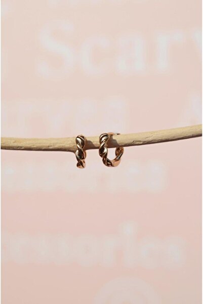 Sacce Scarves&Accessories Kıvrımlı Küçük Halka Küpe