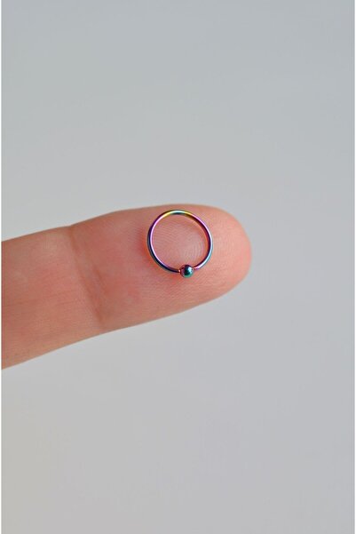 Sacce Scarves&Accessories Hologram Renkli Mini Topçuklu 8 mm Çelik Halka Hızm...