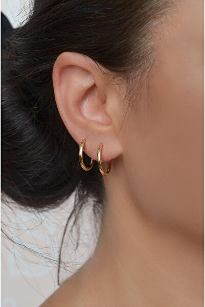 Sacce Scarves&Accessories 316 L Çelik Gold Halka Küpe Mini Boy