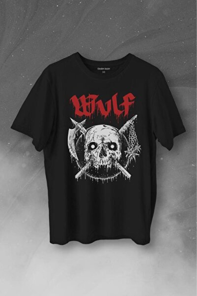 Kendim Seçtim Tricou Wulf Metal Rock Band Skull Skull Urban Gothic Imprimat Tricou unisex