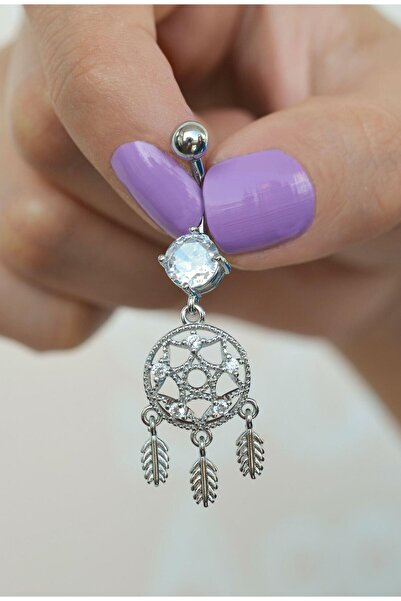 Sacce Scarves&Accessories Çelik Düş Kapanı Model Göbek Piercing Gümüş Renk
