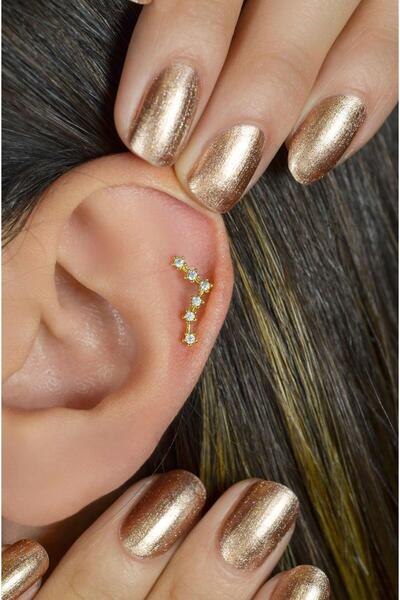 Sacce Scarves&Accessories Balık Burcu Küpe Takımyıldızı Piercing Gold Pisces