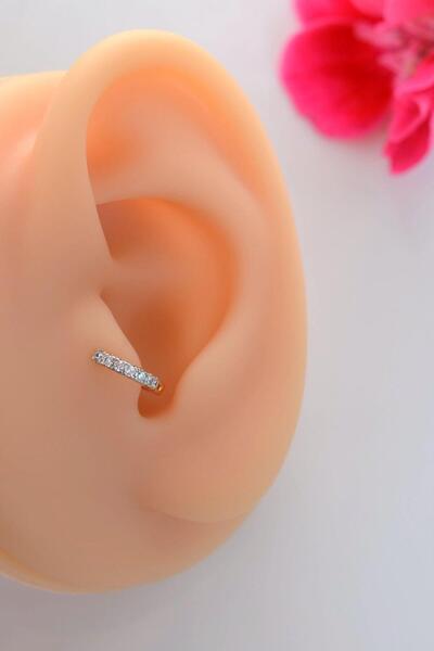 Sacce Scarves&Accessories Zirkon Taşlı Halka Tragus Piercing Helix Kıkırdak Forward Helix