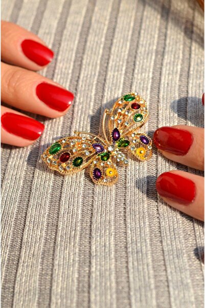 Sacce Scarves&Accessories Kelebek Broş Gold