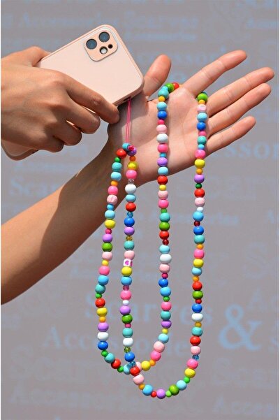 Sacce Scarves&Accessories Renkli Uzun Telefon Askısı Serenay Charmı