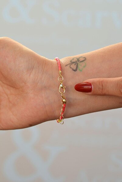 Sacce Scarves&Accessories Küçük Nazar Boncuklu Kırmızı Bileklik