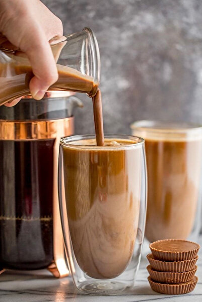 MİS KİTCHEN 1 Adet Çift Cidarlı Büyük Latte Bardağı - Kahve Bardağı