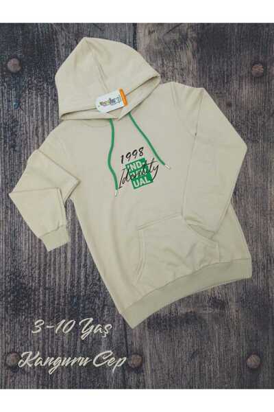 Kapüşonlu Kanguru Cepli Çocuk Sweatshirt