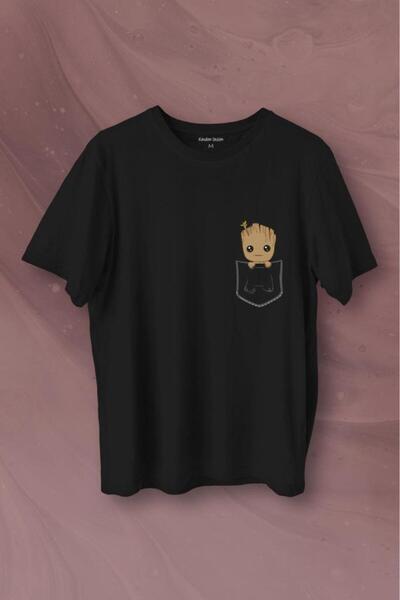 Kendim Seçtim Tricou imprimat cu buzunar Baby Groot Marvel Guardians of the G...