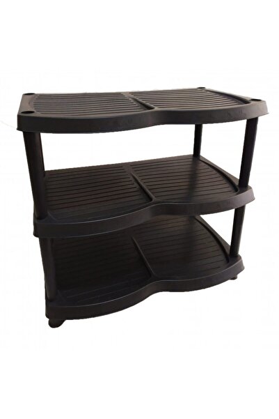 Mavis Ayakkabılık , 3 Lü Plastik Ayakkabı Ve Terlik Rafı _ Siyah , Ayakkabı R...