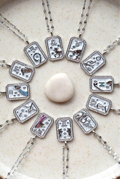 Sacce Scarves&Accessories Koç Burcu Kolye Çelik Burç Kolye Koç Gümüş Renk