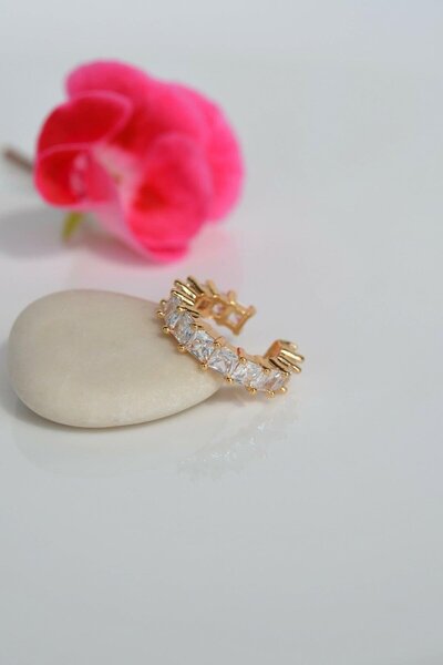 Sacce Scarves&Accessories Sıkıştırmalı Kıkırdak Küpesi Zirkon Earcuff