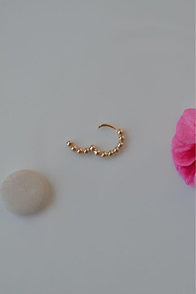 Sacce Scarves&Accessories Topçuklu Halka Model Helix Küpesi KIkırdak Lob Tek Adet