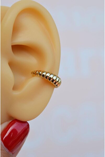 Sacce Scarves&Accessories Bombeli Earcuff Sıkıştırmalı Kıkırdak Küpesi