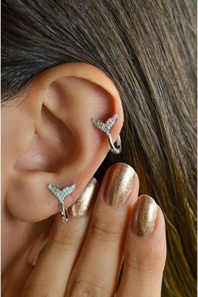 Sacce Scarves&Accessories Balina Kuyruğu Şans Piercing Helix Kıkırdak Lob