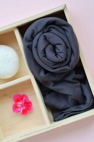 Sacce Scarves&Accessories Anthracite Color Lycra Viscose Combed Cotton Shawl Lycra Scarf