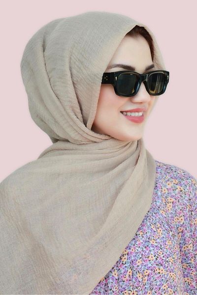 Sacce Scarves&Accessories Soft Textured Coffee Foam - Color Wrap Daily Shawl