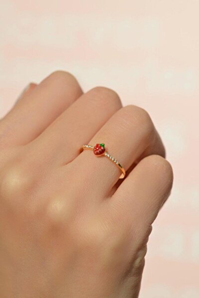 Sacce Scarves&Accessories Ayarlanabilir Ince Çilek Yüzük