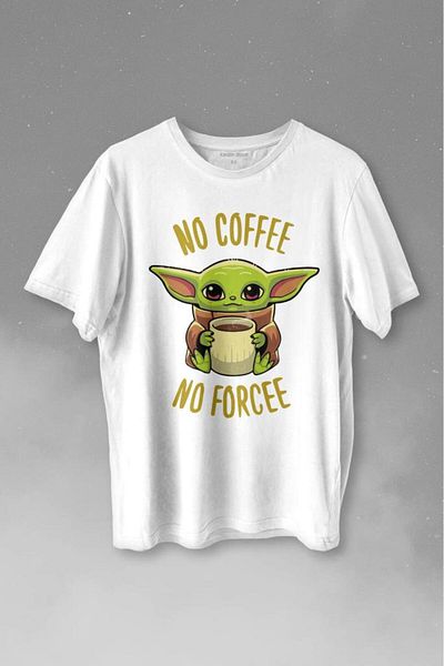 Kendim Seçtim Μπλουζάκι Unisex Μπλουζάκι No Coffee No Forcee Coffee Power Force Energy με στάμπα
