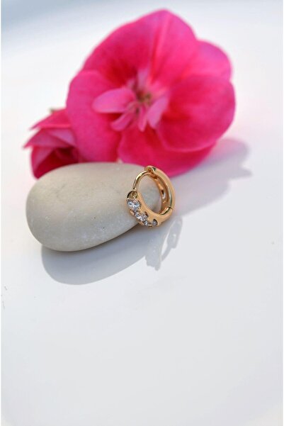 Sacce Scarves&Accessories Taşlı Halka Piercing Tragus Helix Kıkırdak Küpesi