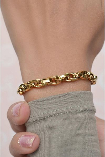 Sacce Scarves&Accessories Gold Color Steel Chain Bracelet