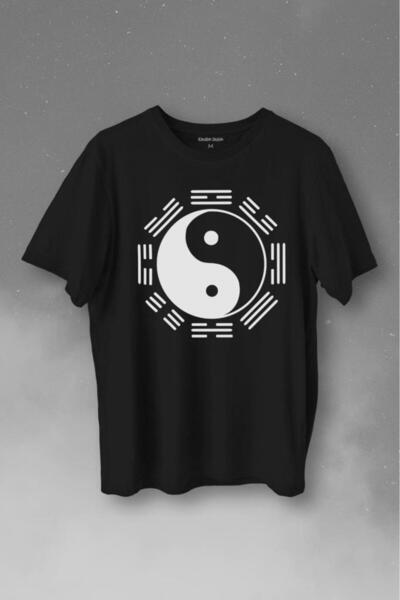 Kendim Seçtim Crno-bela Ying Yang Pokemon Minimal Štampano majica unisex T-shirt