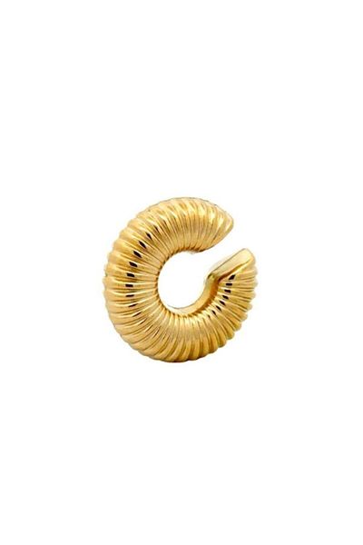 Sacce Scarves&Accessories Large Domed Earcuff Wide Hoop Cartilage Earring Gold