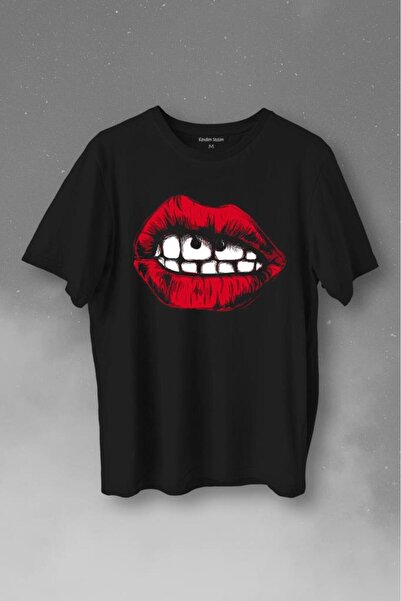 Kendim Seçtim Seksi usne, seksi piercing, ženska usta Štampano majica unisex ...