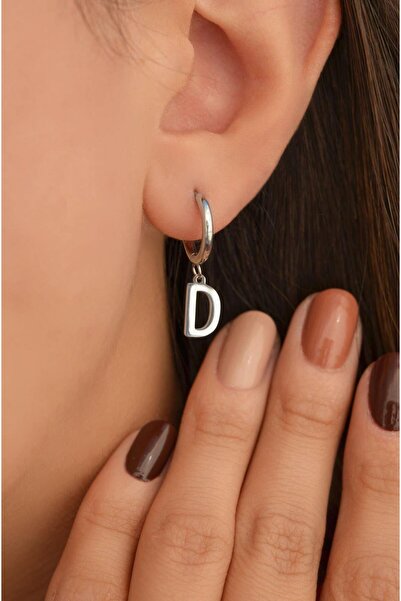 Sacce Scarves&Accessories حلق فولاذي على شكل حرف D مفرد