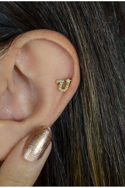 Sacce Scarves&Accessories Letter U Piercing Helix Cartilage Lobe Tragus