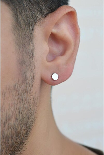 Sacce Scarves&Accessories أقراط للرجال من الفولاذ باللون الفضي