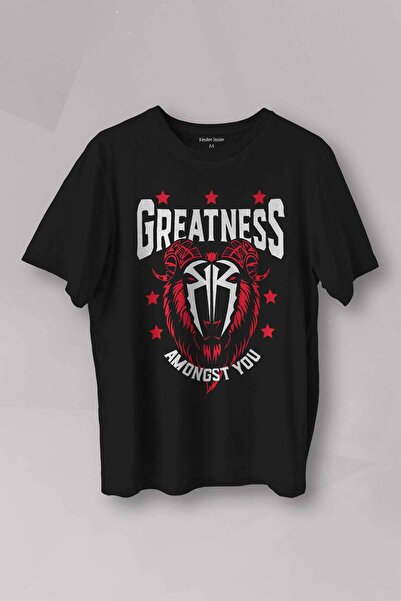 Kendim Seçtim Unisex T-shirt Greatness Roman Reigns Gym Sports Fitness Μαύρο ...