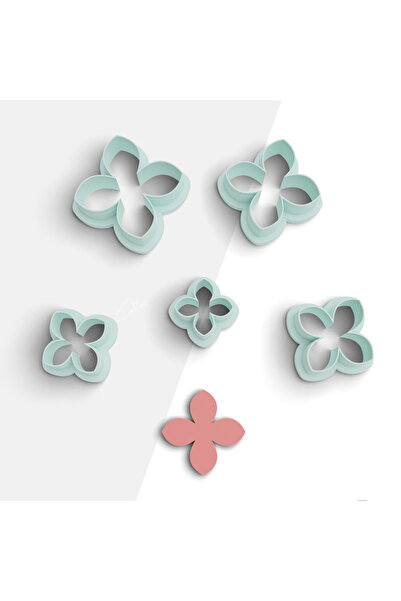 brocutters قالب قطع من طين البوليمر على شكل زهرة بأربع أوراق، قالب حلق، قاطع ...