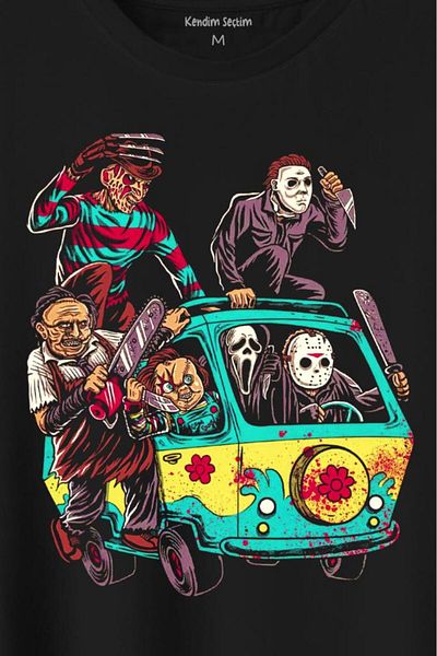 Kendim Seçtim Ταινία τρόμου Halloween Chucky Freddy Witches Ταινία Ταινία Κινηματογράφου Τυπωμένο μπλουζάκι Unisex T-shirt