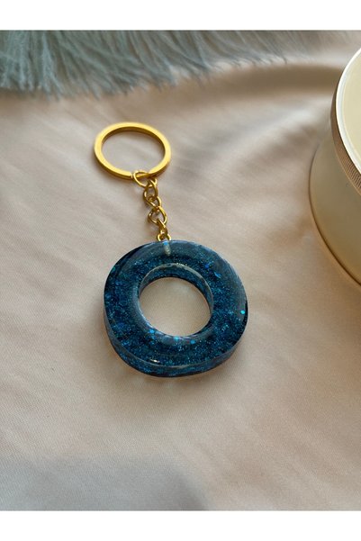 HERCY Epoxy Resin Keychain with Letter O