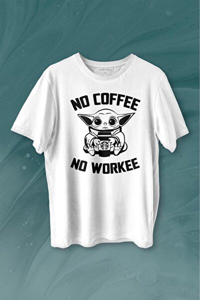 Kendim Seçtim Baby No Coffee No Workee Star Coffee Štampano Majica Unisex T-s...