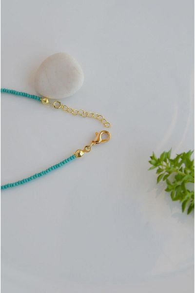Sacce Scarves&Accessories Turquaz Beaded Anklet
