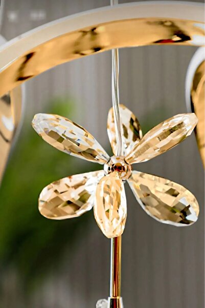 lüx aydınlatma ZÜMRA MODERN GOLD LEDLİ AVİZE YATAK ODASI- SALON