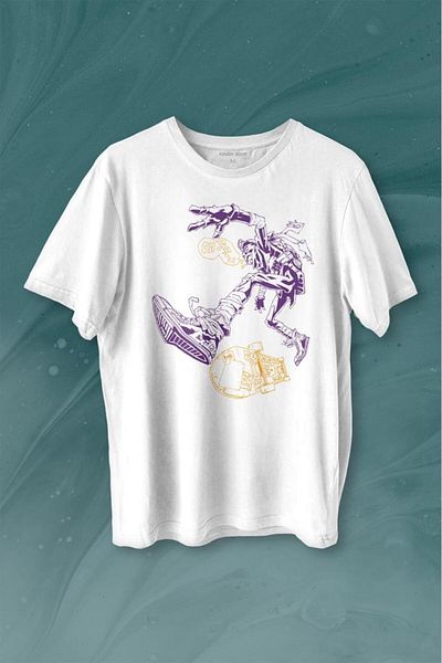 Kendim Seçtim Μπλουζάκι με στάμπα Ninja Turtle Skateboard Tmnt Skate Street Μπλουζάκι Unisex