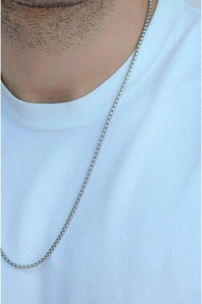Sacce Scarves&Accessories Silver Color Steel Chain Men's Necklace