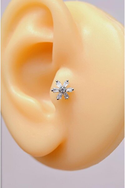 Sacce Scarves&Accessories Mini Kar Tanesi Tragus Piercing Helix Kıkırdak Küpesi