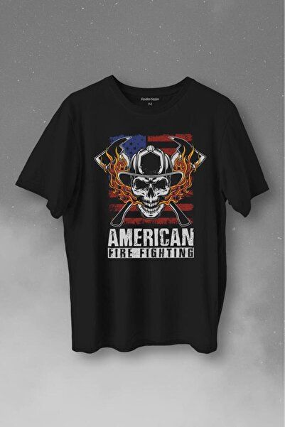 Kendim Seçtim Američka majica sa motivom vatrogasca, lubanje, pirata i čekića...