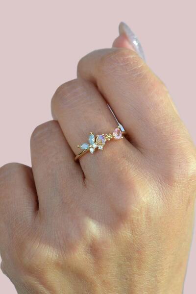 Sacce Scarves&Accessories Gold Kelebek Yüzük Eklem Yüzüğü